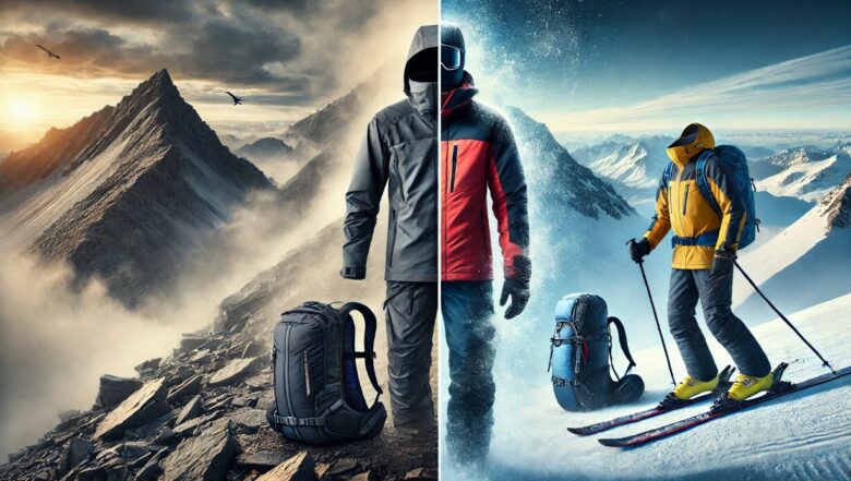 登山用のレインウェアとスキーウェアの違いは何ですか?