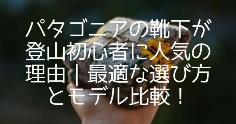 パタゴニアの靴下が登山初心者に人気の理由｜最適な選び方とモデル比較！