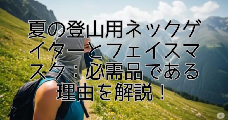 夏の登山用ネックゲイターとフェイスマスク：必需品である理由を解説！