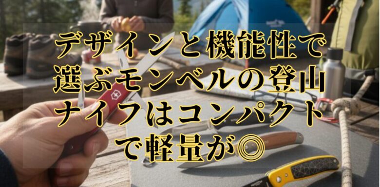 デザインと機能性で選ぶモンベルの登山ナイフはコンパクトで軽量が◎