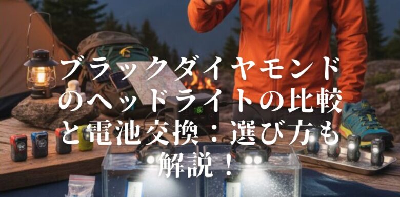 ブラックダイヤモンドのヘッドライトの比較と電池交換:選び方も解説!