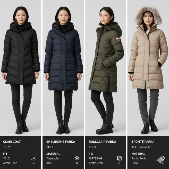 カナダグースのクレアコート|人気モデルとのスペックを比較