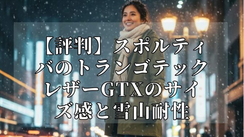 【評判】スポルティバのトランゴテックレザーGTXのサイズ感と雪山耐性