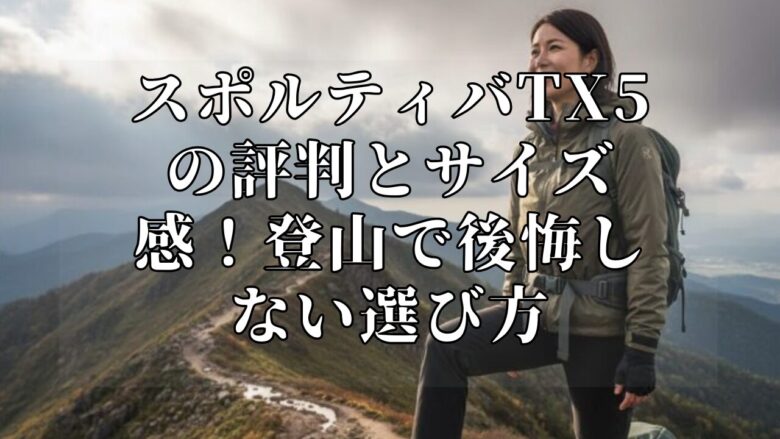 スポルティバTX5の評判とサイズ感!登山で後悔しない選び方
