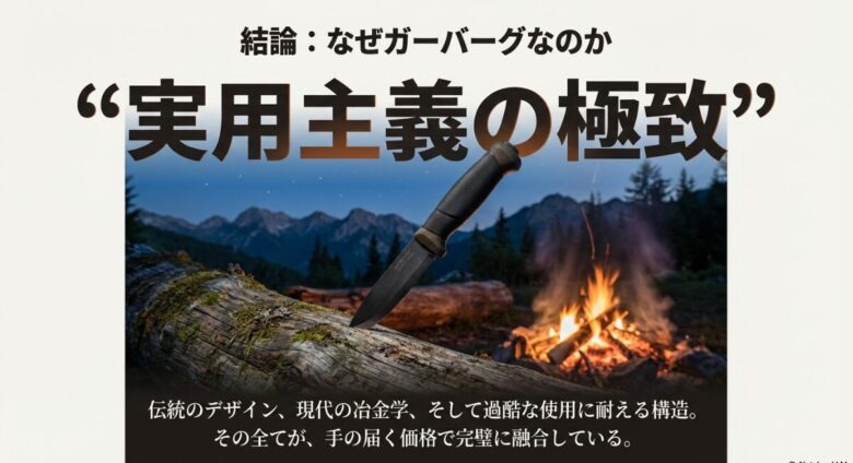 伝統デザイン、現代冶金学、過酷な構造が融合していることを示す結論スライド