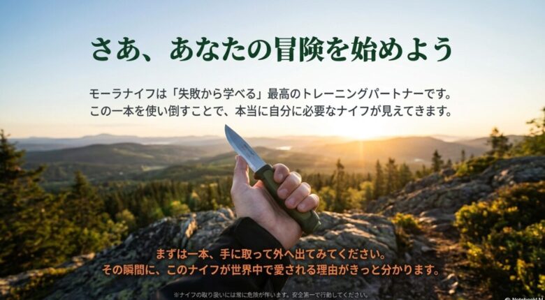 スライド資料の締めくくり。コンパニオンを手に入れて冒険に出かけようというメッセージが込められたエンディングスライド