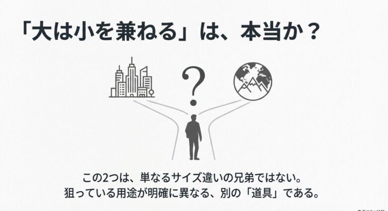 ピークデザイン トラベルバックパック 30Lと45Lの容量・重量・用途・日常使いの適性をまとめたスペック比較表