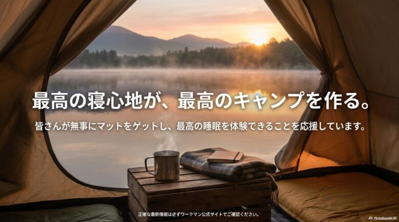 ユーザーへの応援メッセージと、最新情報は公式サイトで確認することを促すクロージングスライド